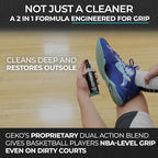Geko 2-in-1 Grip Restore & Cleaner – #1 Basketball, Golf, Football, Volleyball, and Baseball Grip Spray – Restores Shoe, Grip & Glove Traction, Removes Dirt & Oil, Restores Control & Consistency