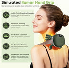 Shoulder and Neck Massager, Bionic Heated Massager, Neck Massager with Fingers, 4D Kneading Massage, Simulates a Real Palm Massage for Comfort, Relax Muscle Tension (Green)
