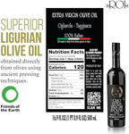 ROI Monocultivar Taggiasca Extra Virgin Olive Oil from Liguria Italy - Italian Olive Oil from Italy, First Cold Pressed EVOO, High Polyphenols, Fresh Harvest Premium EVOO - 16.91 fl oz (500 ml)