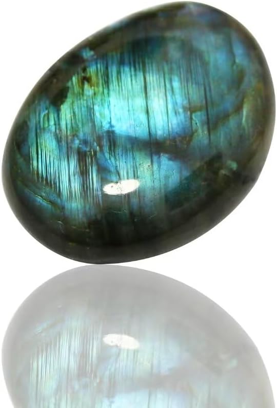 Tumbled Polished Natural Labradorite Stone Crystals, Palm Stone, Worry Stone, Crystals and Healing Stones Quartz Bulk for Wicca, Reiki, Healing Energy, Chakra Stones, Witchcraft Supplies(1Pcs)
