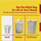 4 Gallon Trash Bags - 150 Small Mini Garbage Bags | 17" x 18" Clear Waste Basket Trash Bags | Bulk Plastic Bathroom Trash Can Liners