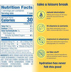 Leisure Hydration Non-Carbonated Electrolyte Refresher, Lemonade Flavor - Low Sugar Nutrient Enhanced Water Beverage - Get The Best Hydration Packed w/ Magnesium & Ashwagandha For Mood & Stress Support, Non-GMO, 16 oz (12-Cans)