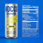 NOCCO Zero Sugar Electrolyte Drink, Lemon/Lime - 12 Fl Oz (Pack of 12) - 200mg Caffeine, Sugar Free with Electrolytes, Carbonated & Low Calorie, B Vitamins, Grab & Go Performance Drink