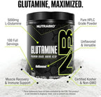 NutraBio Pure L-Glutamine Powder, 100 Servings L-Glutamine Supplement, Amino Acid, Pure Grade, Glutamina, Absolutely no Additives, Fillers or Excipients, Muscle Recovery Supplement - (500 Grams)
