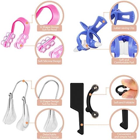 5 Pieces Nose up Lifting Clips Silicone Wide Nose Shaper Bridge Slimming Clips No Pain Beauty Straightening Tools for Women