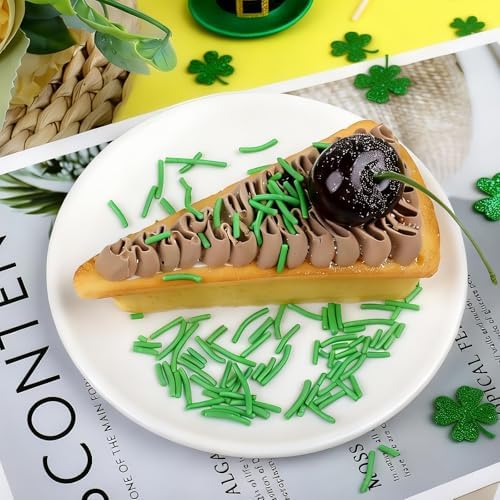 Green Jimmies Sprinkles, Edible Green Sprinkles for Baking Topping, Cupcakes, Cookies, Ice Cream & Cake Decorating, St Patrick's Day Christmas Party Supplies