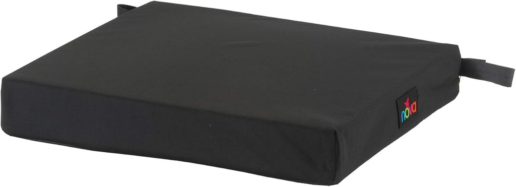 NOVA Medical Products Gel & Memory Foam Seat & Wheelchair Cushion in 8 Sizes (from 16” x 16” to 18” x 24” Extra Wide), Comfortable & Durable Everyday Seat Cushion with Removable Water Resistant Cover, 2” or 3” Thick, Black