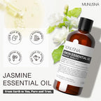 Jasmine Essential Oil 100ML, 100% Pure Natural Jasmine Oil Premium Grade Aromatherapy Oil for Hair Face Skin Body Care, Diffuser, Massage, Home, Soap and Candle Making