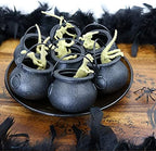 GiftExpress 24-Pack Mini Cauldron Candy Kettles, Novelty Treat Holders for St Patrick’s Day Pot of Gold and Halloween, Black Party Favor Containers