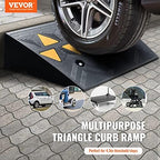 VEVOR Rubber Curb Ramp 2 Pack, 4.3" Rise Height Heavy-Duty 33069 lbs/15 T Capacity Threshold Ramps, Driveway Ramps with Stable Grid Structure for Cars, Wheelchairs, Bikes, Motorcycles