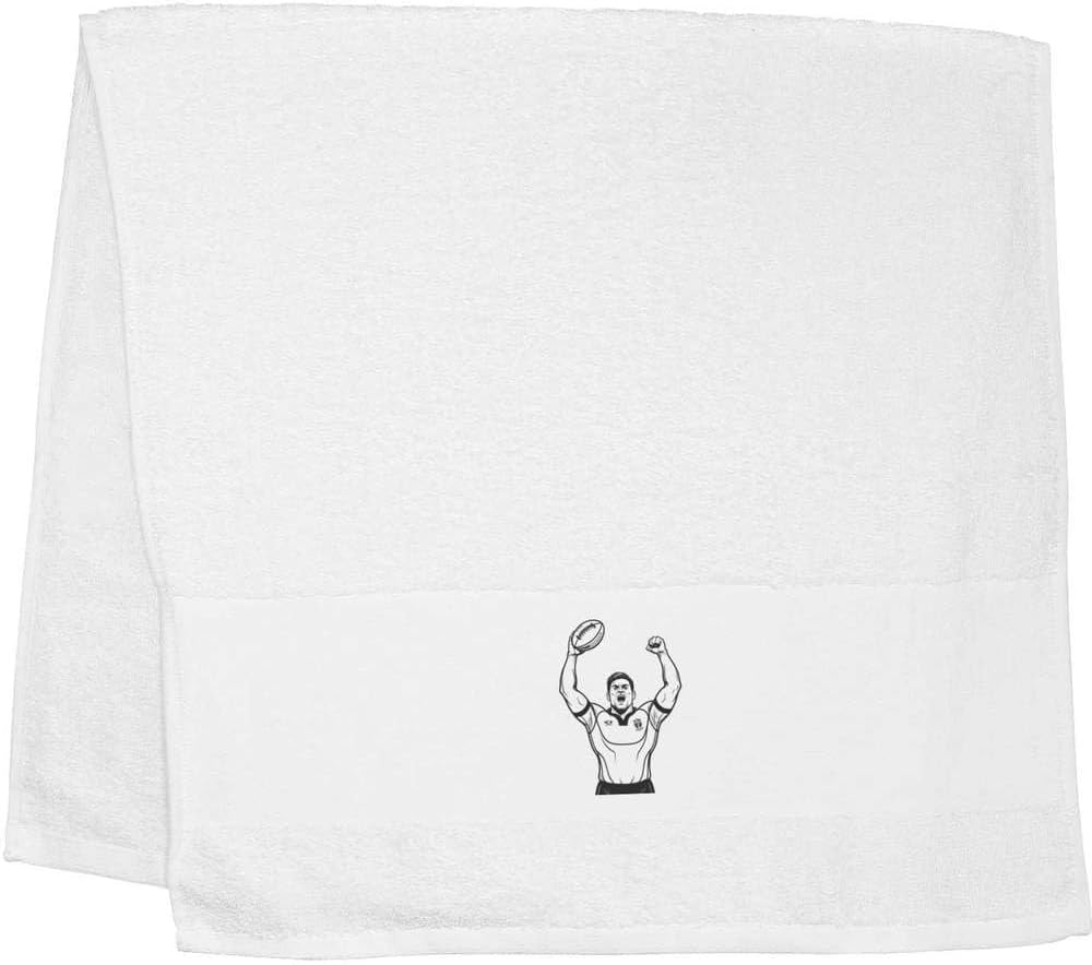 Azeeda 'Rugby Player Celebrating' Hand/Guest Towel (TL00089365)