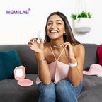 HEMILAB® Retainer Case with Mirror, Slim Aligner Case with Vent Holes, Compatible with Invisalign, Mouth Guard Box with Retainer Removal Tool, Pink