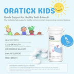 OraTicx Kids Dental Probiotics for Strong Teeth, Healthy Smile, 8 Billion CFU Probiotics for Oral Health, Yogurt Flavor 1-Pack