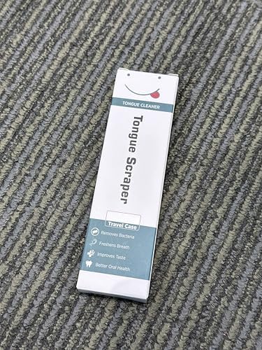 Tongue Scraper with Travel Case, Stainless Steel Tongue Cleaner for Daily Oral Care Routine, Easy to Use, Portable Design
