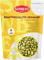 Sunbest Natural Edamame Beans, 4 lbs – Salted & Dry Roasted – Plant-Based Healthy Snack for Adults & Kids – Low Carb, Keto, Vegan & Gluten-Free (64 oz)