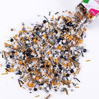 Black Sprinkles for Cake Decorating, 3.52oz Graduation Candy Sprinkles, Metallic Gold and Black Star Sprinkles for Cupcakes Baking Ice Cream Cookies, Wedding Birthday Party Decorations