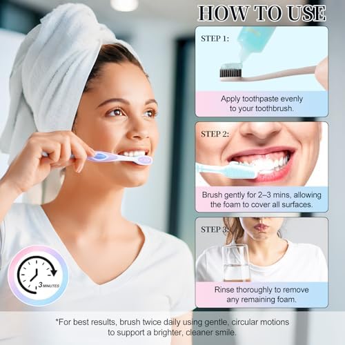2Pack Niacinamide Whitening Toothpaste, Niacinamide Intensive Toothpaste, Fresh Breath, Remove Tooth Stains, 7.6 Oz