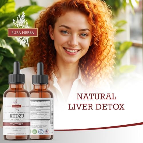 Organic Kudzu Root Extract – Alcohol-Free, Vegan Supplement for Alcohol Support – 2 Fl Oz – Non-GMO, Made in USA
