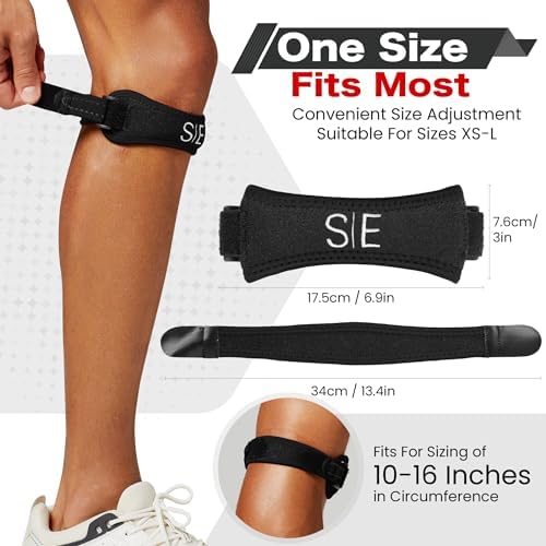 Special Essentials Patellar Tendon Knee Support Strap - Adjustable Brace With Compression Pad for Pain Relief, Stability - Suitable for all Sports & Workouts (2 Pack)