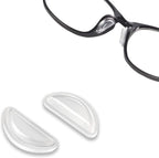 12 Pairs Airbag Cushioned Eyeglass Nose Pads, Adhesive Anti-Slip Nose Pads, Soft Silicone Nose Pad with Enhanced Sticky Backing for Glasses, Sunglasses, Eyewear (12 Clear Pairs)