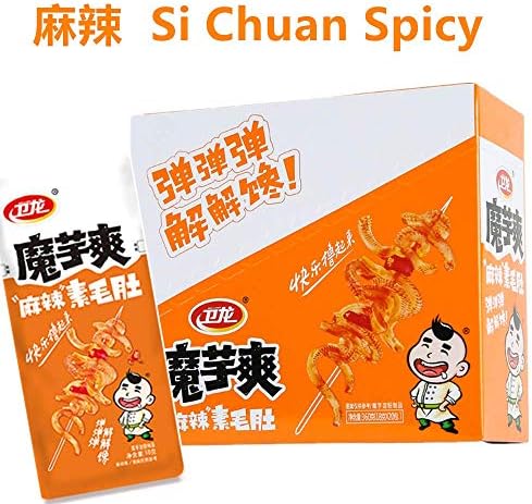 Weilong Latiao, Spicy Strip,Wei Long Konjac 20 Sachets / 360g Chinese Snack ,Chanmoyu,Moyushuang,卫龙辣条 馋魔芋 魔芋爽(Sichuan spicy麻辣)