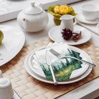 80 Pcs Forest-Themed Napkins - Decorative Woodland 6.5x6.5 Inch Disposable Paper Luncheon Napkins for Wedding, Birthday, Baby Shower, Theme Party, Bathroom Hand Towels