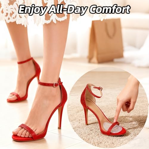 Ball of Foot Cushions for Women, 8PCS Metatarsal Pads & Shoe Inserts | Instant Pain Relief & All-Day Comfort, Secure Gel Heel Inserts for High Heels, Universal Fit Size ((Clear, Beige, Black)