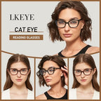 LKEYE Cat Eye Reading Glasses Women Blue Light Cute Computer Readers Stylish Spring Hinge Designer Retro Eyewear LK6096
