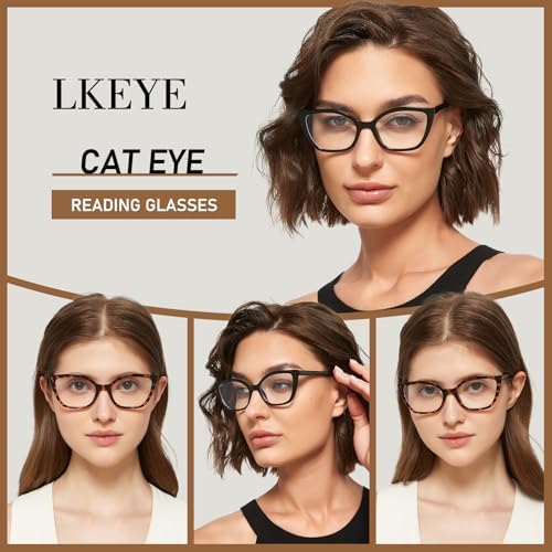 Cat Eye Reading Glasses Women Blue Light Cute Computer Readers Stylish Spring Hinge Designer Retro Eyewear LK6096