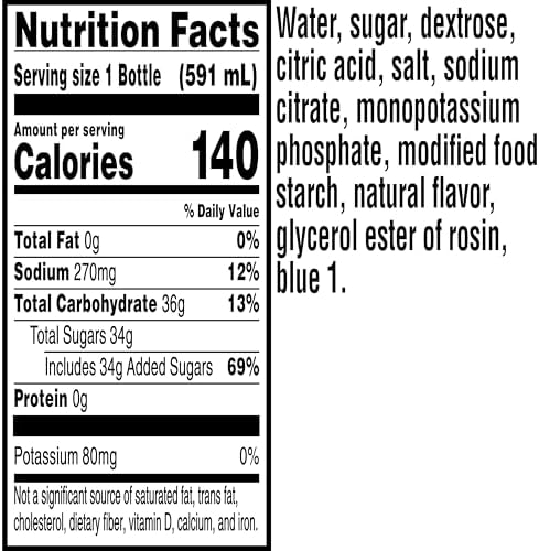 Gatorade Thirst Quencher, Glacier Freeze, 20 Fl Oz (Pack of 8)