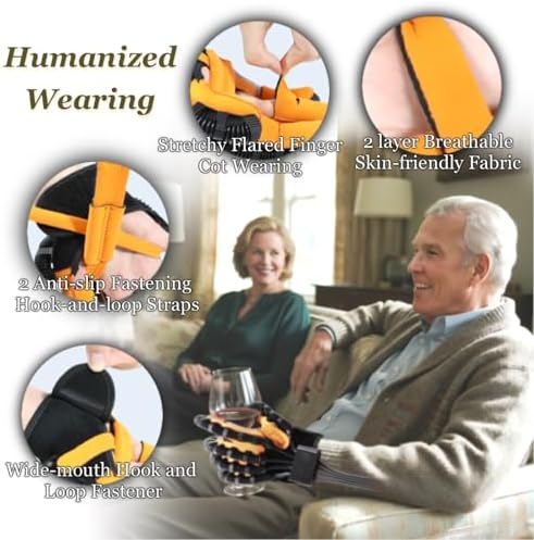 Upgraded Rehabilitation Robot Glove,Finger Rehab Robotic Glove Strokes Therapy Equipment for Hand Hemiplegia Stroke Recovery,4 Modes,2600mah Rechargeable (Right-Hand-S)