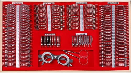High Qualtiy 266 Trial Lens Set Optical Kit Metal Rim Wood Frame Aluminum Box