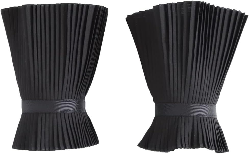Ruffled Floral Layered Lace Cuffs Wrist Cuffs Black False Sleeves for Women Wrist Black