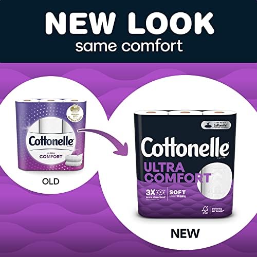 Cottonelle Ultra ComfortCare Toilet Paper - Beige, Mega Rolls (12 = 48 Regular), Soft Bath Tissue, 3408 Sheets