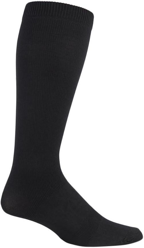 IOMI - 1 Pair Men's Graduated Compression Knee High 15-20 mmHg DVT Travel Flight Socks (7-9.5 US) Black
