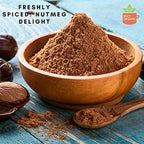 SPICY ORGANIC Ceylon Ground Nutmeg Powder – 16 oz (454g) Resealable Bag | USDA Organic, Non-GMO, Kosher | Fresh, Warm Organic Nutmeg Powder for Baking, Cooking, Eggnog, Chai & More