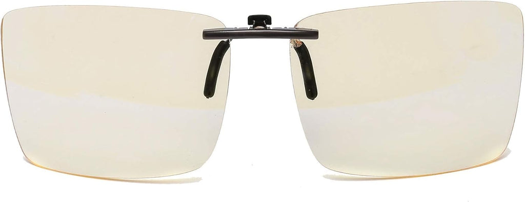 Vyzia Blue Light Blocking Clip-on Computer Lenses for Women and Men | Fits Over Glasses | Reduce Eye Strain, and Sleep Better | Anti-Blue Light Filter Clip for Dry Eyes Relief, and Digital Screens Use