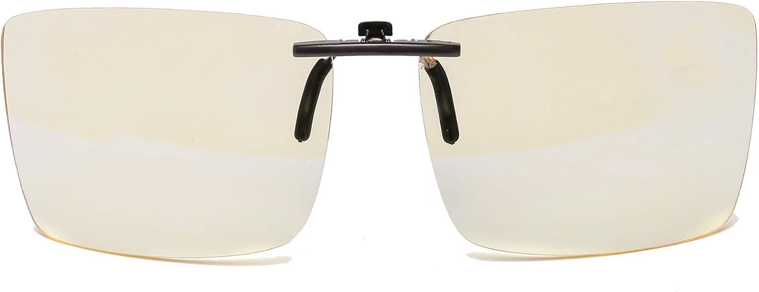 Vyzia Blue Light Blocking Clip-on Computer Lenses for Women and Men | Fits Over Glasses | Reduce Eye Strain, and Sleep Better | Anti-Blue Light Filter Clip for Dry Eyes Relief, and Digital Screens Use