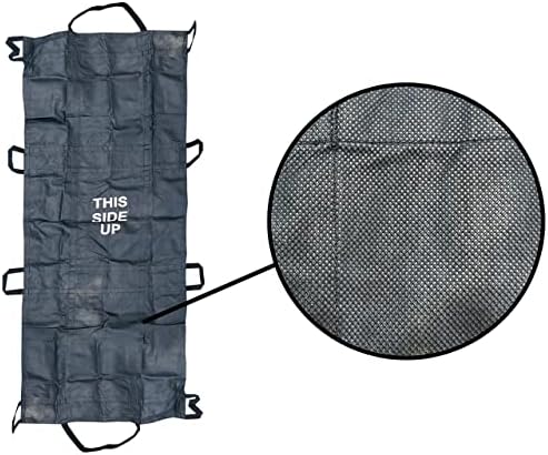 The Original Rescue Essentials Brand QuikLitter, Black Nylon Handles, Non-Woven Fabric, 500 Lb Rated, Low Cost, Disposable for Patient Transfer, Casualty Evacuation