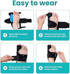 Promifun Bunion Corrector Women & Men Big Toe - 1 Pair Bunion Splint Brace - Adjustable Bunion Correction with Soft Gel - Splint Brace for Pain Relief - Toe Straightener with Non-slip Strap(Black)