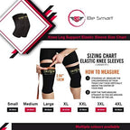 Be Smart Elastic Knee Sleeve Support Brace for Joint Pain Injury Sprain Knee Cap Compress (Single, 4XL)