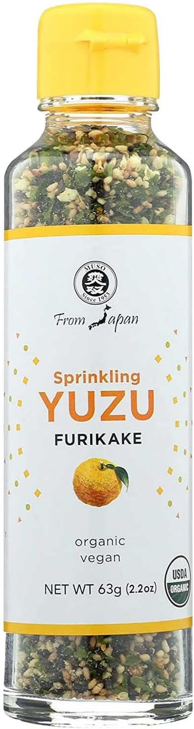 Muso from Japan Sprinkling Yuzu Furikake, No Additives, Vegan Friendly, USDA Certified Organic, 2.2 Ounce (Pack of 1)