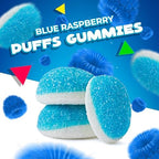 Blue Raspberry Puffs Gummy Candy | 1 Pound Bag | Blue Candy for Baby Shower Favors & Gender Reveal Parties | Fluffy Gummies for Goodie Bags & Cake Decorating | Easter Candy