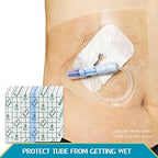 Shower Protector Dialysis Catheter Shower Cover Large Coverage Shower Shields for Peritoneal Dialysis Port Accessories PD Chest Catheter PICC Line Feeding Tube Waterproof Bandage 8"x8"(Pack of 25)