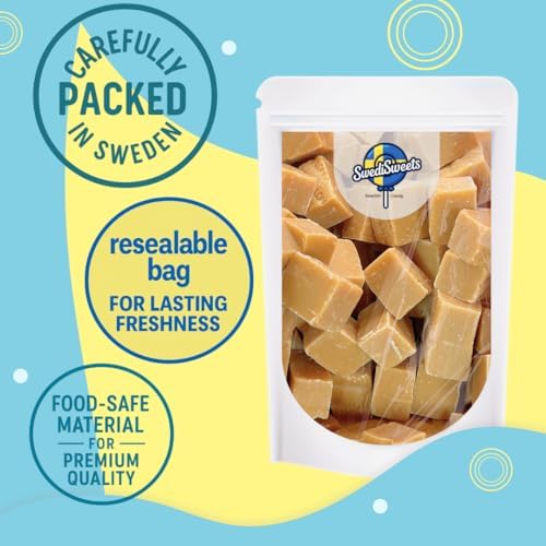 Swedisweets Malaco Lonka Vanilla Fudge | Soft & Creamy European Fudge Candy | Classic Scandinavian Dessert Treats 16 oz - 1 lbs - 454g