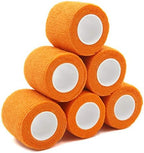 First Aid Bandages Cohesive Wrap Adhesive Self Adherent Tape Colorful (2-Inch, Orange)