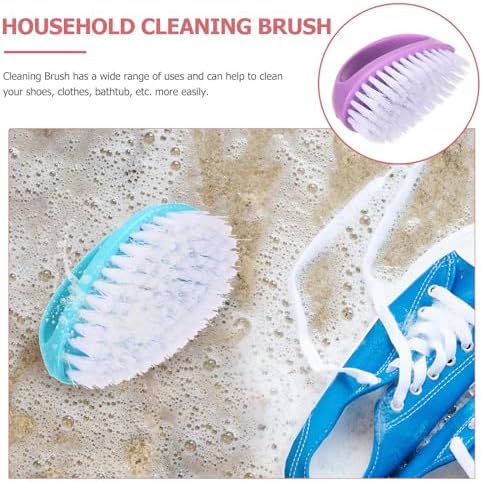 4pcs Multifunctional Plastic Laundry and Shoe Cleaning Brush Set Household Scrub Brushes for Clothes and Footwear Candy Color Handheld for Home Use