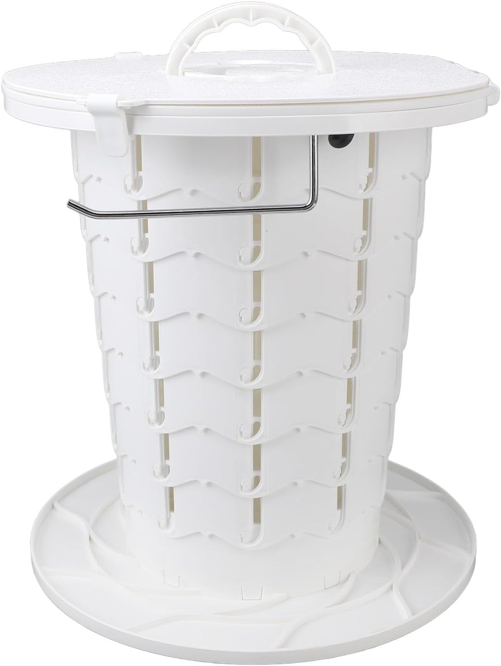 Sonew Retractable Portable Toilet with 7 Height Levels, Foldable Travel Potty for Adults & Kids, 330.7lbs Capacity for Camping & Outdoor Use