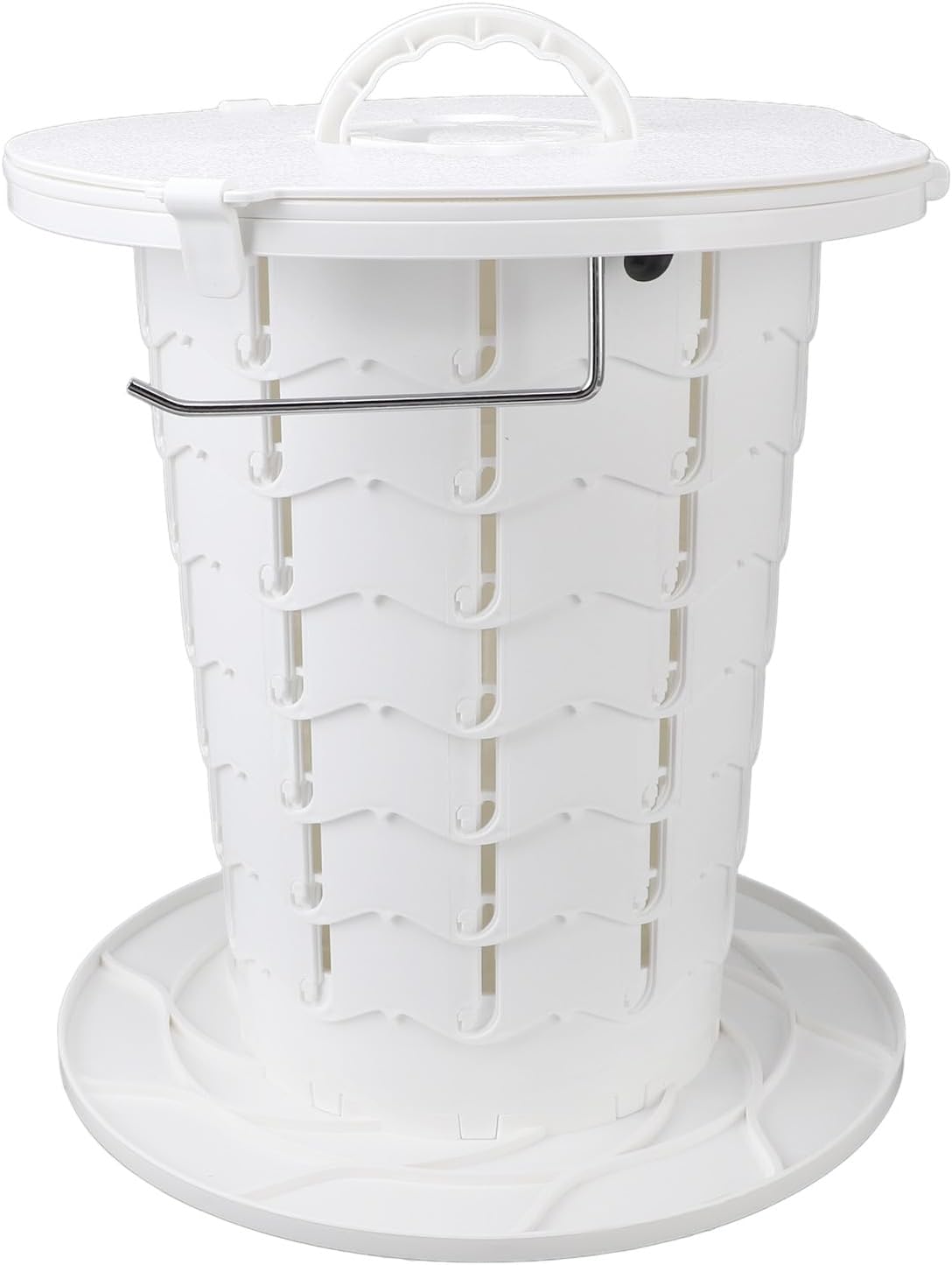 Sonew Retractable Portable Toilet with 7 Height Levels, Foldable Travel Potty for Adults & Kids, 330.7lbs Capacity for Camping & Outdoor Use