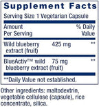 Life Extension Blueberry Extract Capsules, supports cognitive & memory health, helps maintain already-healthy cholesterol levels, fights oxidative stress, gluten-free, non-GMO, vegetarian, 60 capsules